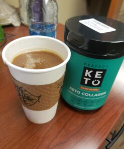 Perfect Keto Collagen Peptides Protein Powder with MCT Oil - Grassfed, GF, Multi Supplement, Best for Ketogenic Diets, Use as Keto Creamer, in Coffee and Shakes for Women & Men - Salted Caramel 44 91mOn1mwLVL 1