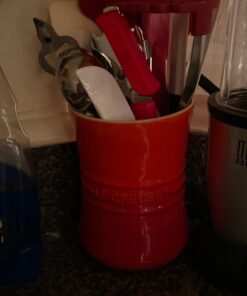 Le Creuset Stoneware Utensil Crock, 1 qt., Cerise 1 Qt. 8 91mRnrLoUBL