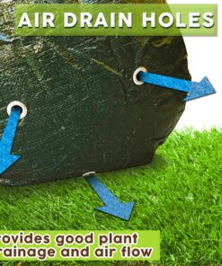 Upstreet Garden Grow Bags – 2 Pack Garden Bags to Grow Vegetables: Carrot, Tomato, Onion, Potato Planting Bags with Flap, Eco-Friendly, Heavy Duty Fabric Planting Pots 2 - Pack 25 91mgaCDrtEL