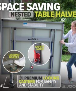 JOOLA NOVA - Outdoor Table Tennis Table with Waterproof Net Set - Quick Assembly - All Weather Aluminum Composite Outdoor Ping Pong Table - Tournament Quality - Indoor & Outdoor Compatible NOVA DX Outdoor 27 91miCboyFeL