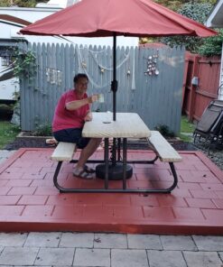 Lifetime 22119 Folding Picnic Table, 6 Feet, Putty 43 91mmgvBViIL