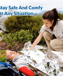 Primacare HB-10 Emergency Foil Mylar Thermal Blanket (Pack of 10), 52" Length x 84" Width, Silver 24 91mpnizly3L