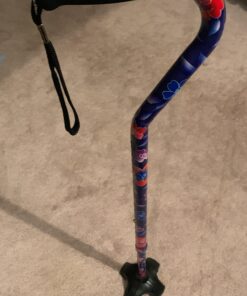NOVA Sugarcane, Walking Cane with Quad Tip and Carrying Strap, Stand Alone Cane, Maui Flowers Design 17 91mpp1Y4VaL