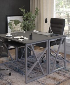 Flash Furniture Salvador Black Computer Desk with Pull-Out Keyboard Tray and Cross-Brace Frame 14 91mxGLhgrL