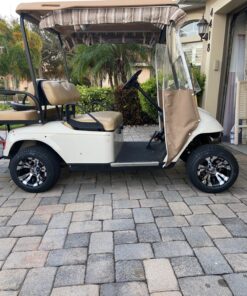 10" VAMPIRE Machined/Black GOLF CART WHEELS AND 205/50-10 Low Profile Golf Cart Tires Combo - Set of 4 36 91mxZJRanIL