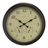 AcuRite 24-inch Weathered Wall Clock with Thermometer and Hygrometer Brown 5 91mzpvdyXVL