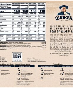 Alternative view of Quaker Instant Oatmeal, 4 Flavor Variety Pack, Individual Packets, 48 Count Variety Pack - Classic 4 Flavor 1.46 Ounce (Pack of 48)