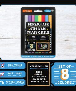 Neon Chalk Marker For Chalkboard Liquid Pen 8 Pack 3mm Fine Tip Erasable and Washable Fine 3mm Neon Colors 22 91nKbcjg7pL