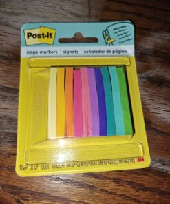Post-it Page Markers, Assorted Bright Colors, 1/2 in x 2 in, 50 Markers/Pad, 10 Pads/Pack (670-10AB) 500 Sheets 39 91nMrOV0CaL