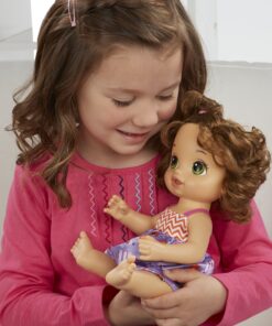 Baby Alive C2695 READY FOR SCHOOL BABY: Brown Hair Baby Doll, School-Themed Dress, Doll Accessories Include Notebook & Brush, Doll For 3-Year-Old Girls and Boys and Up, Multicolor (Amazon Exclusive) 31 91nNSeplSoL