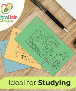 Alternative view of Debra Dale Designs 3" X 5" Standard 110# Ringed Index Cards - 300 Cards - Single Hole Punched - Includes Six Metal Binder Rings - Three Pastel Colors - Blue, Green, Buff - Packaged 100 Of Each Color 3x5BGB Inches