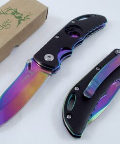 Wild Turkey Handmade Rainbow Frame with Black Overlay with Elk Cutout Knife Original version 26 91nPVdaHiYL