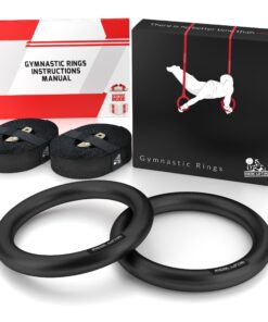 Alternative view of Nordic Lifting Gymnastic Rings and Straps - Heavy Duty for Gymnastics, Crossfit, & Fitness Training - Best Olympic Home Gym Set - PC Plastic is Stronger Than Wood Black