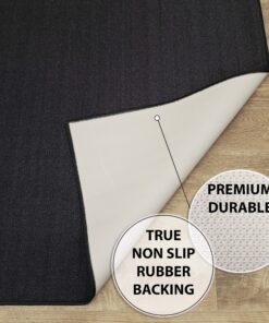 Alternative view of Indoor Doormat Rubber Backed,30 inch x 18 in, Solid Black, Non Slip, Kitchen Rugs and Mats Doormat 18 x 30 inch ( Indoor Mat )