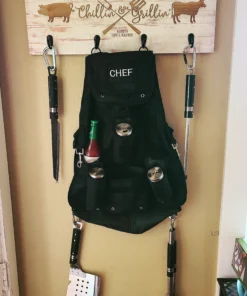 ThinkGeek Tactical Molle Apron - 2 Large Pouches and 3 Smaller Pouches, Front and Back Removable Patch with Adjustable Side Strap for the Perfect Fit 20 91nd4SlxKcL