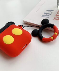 Alternative view of iFiLOVE Compatible with Airpods Case, Cute Cartoon Airpods Cover, Mickey Mouse Soft Silicone Shockproof Protective Case Cover Skin with Ring Buckle Holder for Apple Airpods 1 & 2 Charging Case(#1) #1
