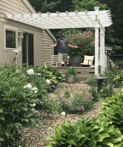 vita Valencia 12' x 16' Attached Vinyl Pergola 31 91nkraAayhL