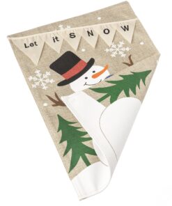 Evergreen Flag Embroidered Let It Snow Burlap Garden Flag - 12.5 x 18 Inches Outdoor Decor For Homes and Gardens 14 91nts4PgYDL