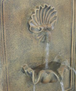 Sunnydaze Seaside 27-Inch Polystone Outdoor Wall Fountain - Electric Submersible Pump - Florentine Stone Finish 15 91nviHe9wyL