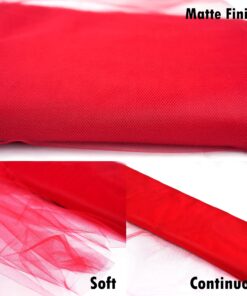 Craft And Party, Red Fabric Tulle Roll 54 Inch by 40 Yards (120 ft) Fabric Tulle Bolt for DIY Tutu Skirt, Wedding and Decoration (Red) 54" x 40 yards 16 91nzKSqG5OL