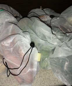 purifyou Reusable Produce Bags, Heavy Duty Double Stitched Washable Mesh Grocery Bag with Drawstring, Ideal for Farmers Market, Beach, and Refrigerator Storage, Set of 9 (XL, Large, Small) Set of 9 Mixed 40 91nzu1V f1L