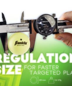 Franklin Sports Glow in The Dark Ping Pong Balls - Official Size + Weight 40mm Table Tennis Balls - One Star Glow in The Dark Ping Pong Balls - Durable High Performance Balls - Green - 6 Pack Pack of 6 - Glow-in-the-Dark 12 91o0KiOvbbL