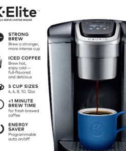 Keurig K-Elite Single-Serve K-Cup Pod Coffee Maker, Brushed Silver 29 91o2QM7tjLL