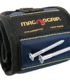 MagnoGrip Magnetic Wristband for Holding Screws, Nails, Drill Bits - Cool Gifts for Men - Super Strong Magnets - Great DIY Gifts for Christmas, Dad, Husband, Handyman, Handy Woman, Craft Enthusiasts Navy Blue