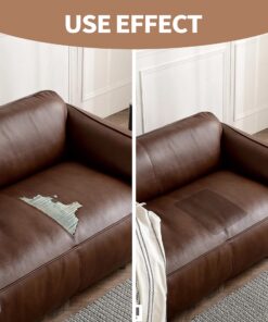 ONine Leather Repair Patch,Self-Adhesive Couch Patch,Multicolor Available Scratch Leather 8X11 Inch Peel and Stick for Sofas, Car Seats Hand Bags Jackets(New Dark Brown) 8" x 11" New Dark Brown 29 91oFLAel8pL