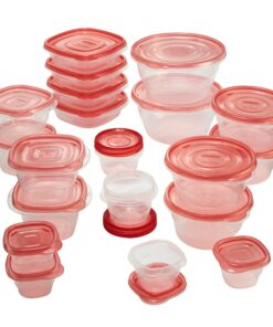Rubbermaid TakeAlongs Assorted Food Storage Containers, Tint Chili, 40-Piece Set 12 91oGap3eg0L