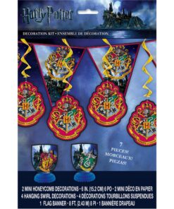 happy deals Harry Potter Party Decorations Kit - 7 pc set -Wizard Party Pack - (1) Banner, (2) Centerpieces and (4) Hanging Decorations 3 91oKHmgFBRL