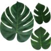 Moon Boat 120PCS Tropical Palm Leaves Plant Imitation Leaf-Hawaiian/Luau/Jungle Party Table Decorations 25 91oKQIzyOL