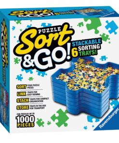 Ravensburger Sort and Go Jigsaw Puzzle Accessory - Sturdy and Easy to Use Plastic Puzzle Shaped Sorting Trays to Organize Puzzles Up to 1000 Pieces, Blue 34 91oNyyLfxCL