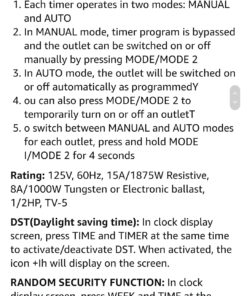 BN-LINK Digital Timer Outlet 24-Hour Programmable Digital Outlet Timer with 2 Independent Outlets 3-Prong Mini Indoor Easy Set Stackable Plug-in for Lights Lamps Fans Accurate 8A/1000W 1/3HP 3 prong 44 91oQ8Ss7M7L