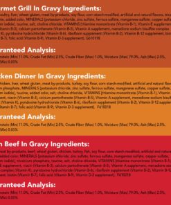 Purina Friskies Gravy Wet Cat Food , Meaty Bits - (24) 5.5 oz. Cans Chicken Dinner In Gravy, Gourmet Grill In Gravy, Beef In Gravy 5.5 Ounce (Pack of 24) 30 91oS1jNpuAL