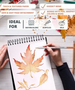 Bellofy Multimedia Sketchbook 100 Sheets | Mixed Media Paper for Drawing & Painting | Drawing Paper for Artists, Beginners & Kids | Sketchbook Mixed Media for Acrylic, Watercolor, Graphite & More 36 91oUuz6KGaL