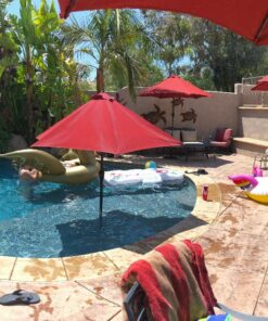 Jasonwell Beer Pong Pool Float - Inflatable Pool Beer Pong Table Party Pool Games Accessories for Adults 6 Feet Inflatable Pool Lounge Raft Toys with Cooler and 8 Pong Balls 33 91oZRphR7ML