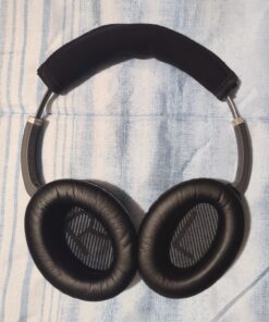 Geekria Flex Fabric Headband Cover Compatible with Bose QuietComfort 2, QuietComfort 15, QC2, QC15 Headphones, Head Cushion Pad Protector, Replacement Repair Part, Easy DIY Installation (Black) Black 38 91oaVJt17L