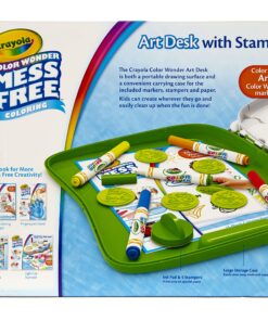 Crayola Color Wonder Mess Free Art Desk with Stamps, 20+ Pieces, Kids Toys 18 91og1MKhXfL