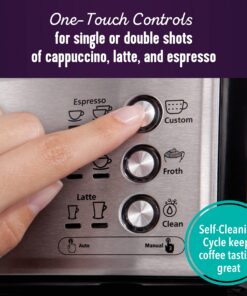 Mr. Coffee Espresso and Cappuccino Machine, Programmable Coffee Maker with Automatic Milk Frother and 15-Bar Pump, Stainless Steel,Silver 29 91ojXRlEZL