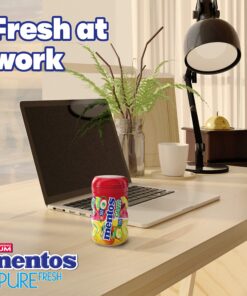 Mentos Sugar-Free Chewing Gum, Red Fruit Lime, Non Melting, 50 Piece Bottle 50 Count (Pack of 6) 9 91olyoTarlL