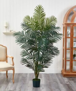 Nearly Natural 5261 7ft. Paradise Palm,Green 24 91osYFMs5DL