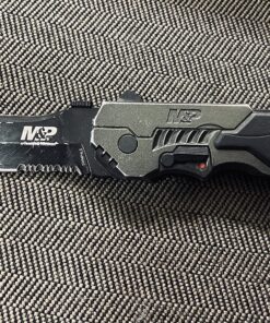 Smith & Wesson SWMP4LS 8.6in S.S. Assisted Folding Knife with 3.6in Serrated Clip Point Blade and Aluminum Handle for Outdoor Tactical Survival and EDC , Black 55 91ovoo2nVFL 1