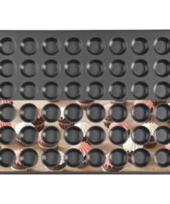 Wilton Perfect Results Non-Stick Mega Mini Muffin Pan & Mini Cupcake Pan, 48-Cup Pan, Steel Mega - Mini 48-Cup Muffin Baking Pan 27 91p rZSi1WL