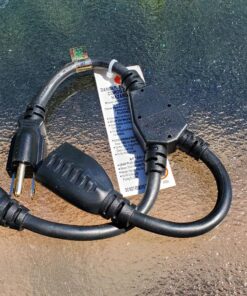 Cablelera Power Cord Extension and Splitter, NEMA 5-15P to NEMA 5-15R x 2, 16 AWG, 13A, 125V (ZWACPQAG-14) Black 14 inch 33 91pCzjAsLLL