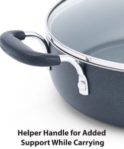 T-fal Specialty Nonstick Saute Pan with Glass Lid 5 Quart Oven Safe 350F Cookware, Pots and Pans, Dishwasher Safe Black 25 91pG7comM4L