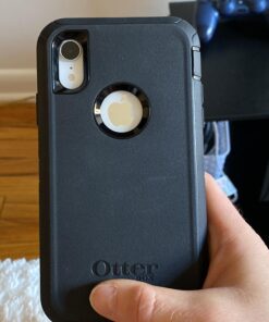 OtterBox iPhone XR Defender Series Case - BLACK, rugged & durable, with port protection, includes holster clip kickstand 47 91pS VTnMJL