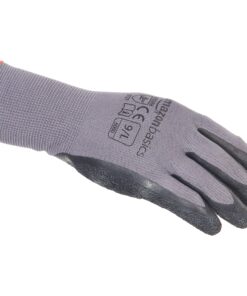Alternative view of Amazon Basics Latex Coated Work Gloves, Nylon Liner Fiber, Grey, Size 9, L, 12-Pair