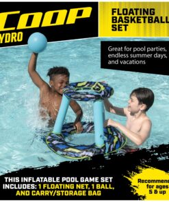 COOP Hydro Spring Hoops, Pool Toy, Inflatable Pool Game Basketball Set Multicolor 13 91pU8KSL2jL