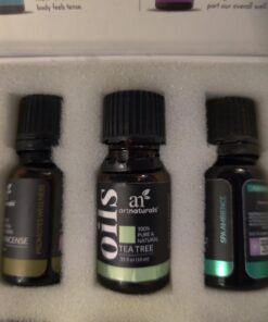 ArtNaturals Aromatherapy Top-6 Essential Oil Set - (6 x 10ml Bottles) - 100% Pure of The Highest Therapeutic Grade - Premium Gift Set – Lavender, Peppermint, Tea Tree, Eucalyptus 38 91pWMI8QizL